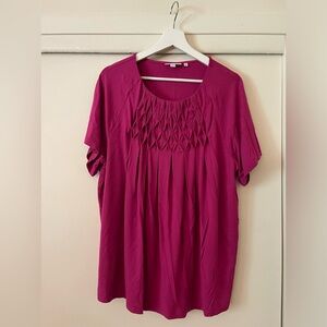 Chicos Mauve Short-Sleeve Top